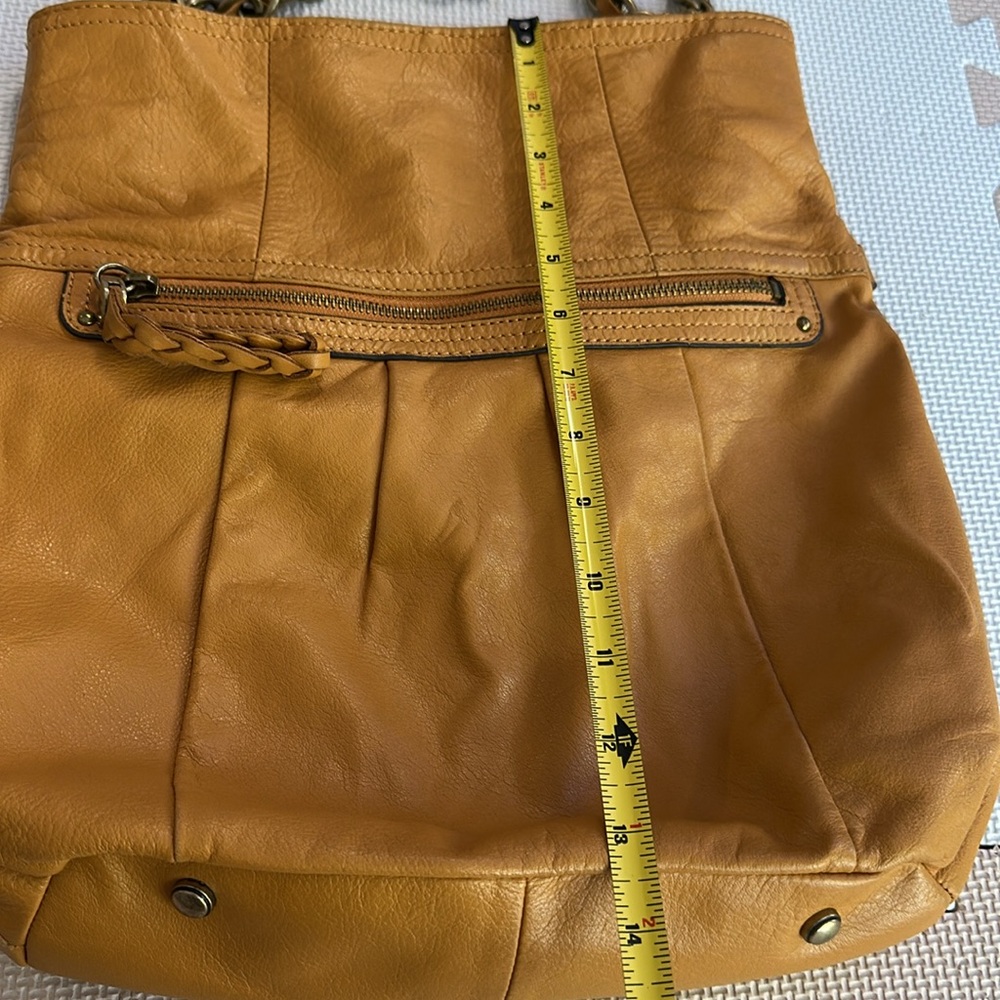 B.MAKOWSKY LEATHER TOTE,RICH BUTTERY CAMEL COLOR - Picture 10 of 11